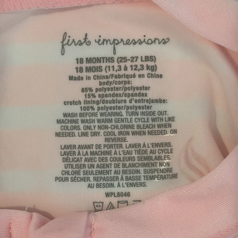 COPY - First Impressions Baby Girl Mermaid Rash-guard & Hat. 18 months